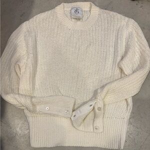 Thom Browne for Brooks Brother Cream Crewneck Sweater